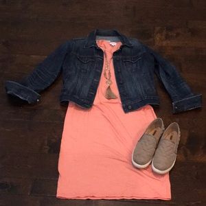EEUC Solid coral/peach LulaRoe Julia dress!!